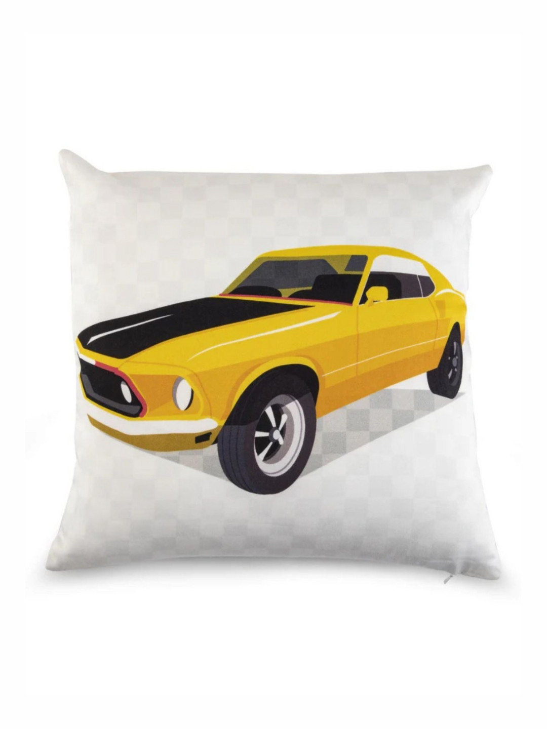 WAXWINGO White & Yellow Cartoon Characters Square Cushion Covers