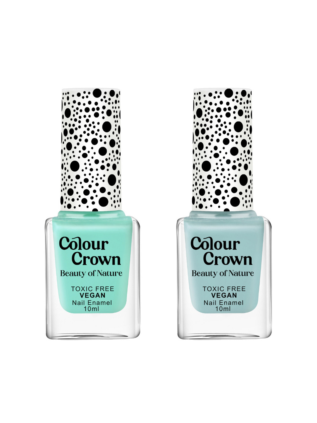 CROWN Beauty Of Nature Set Of 2 Longwear Nail Polish- 10 ml Each- Under the Sea