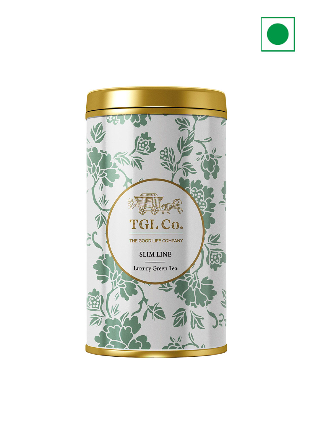 TGL Co. Slim Line Green Tea Tin Can - 50g
