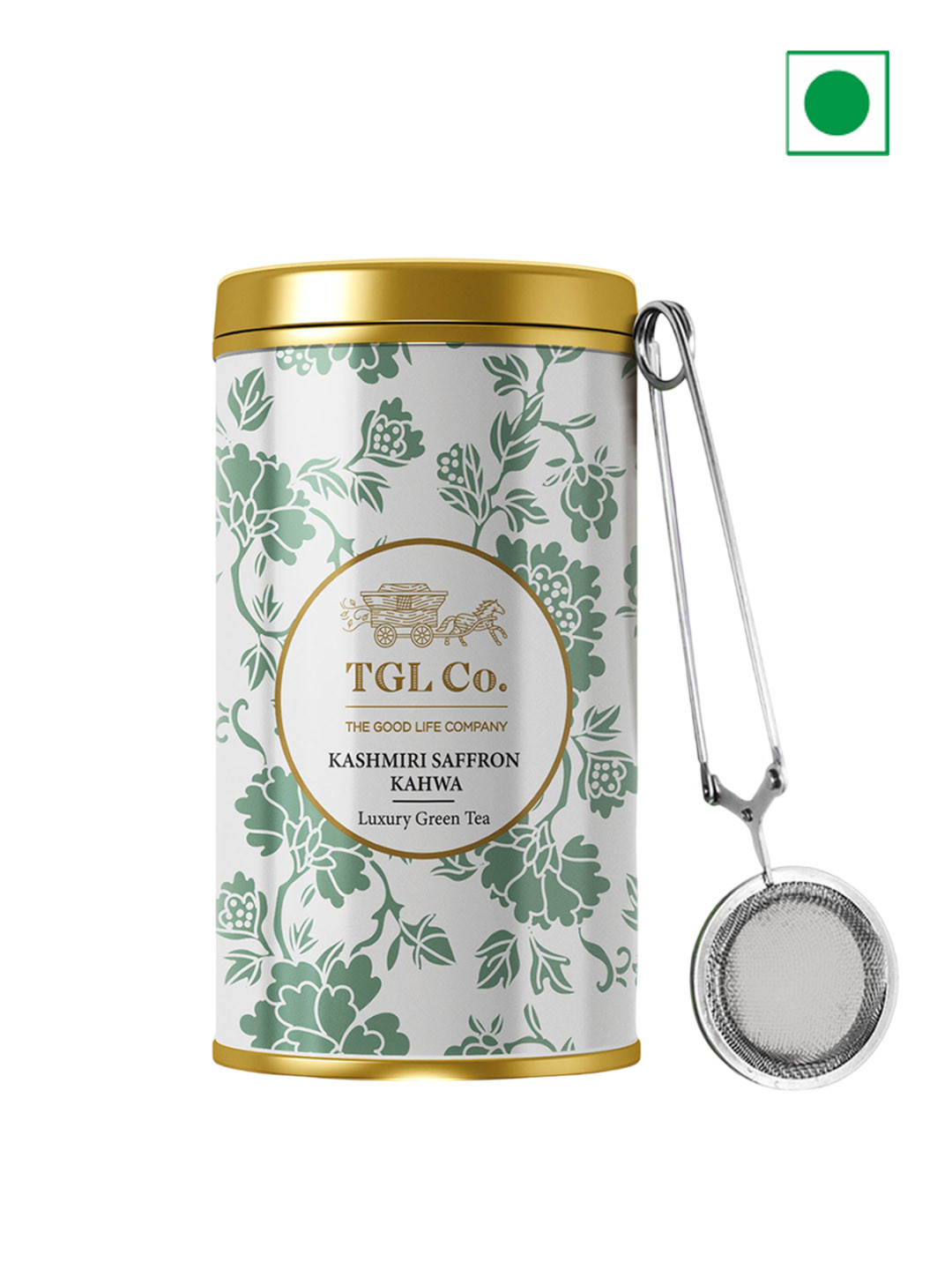 TGL Co. Kashmiri Kahwa Loose Leaf Green Tea - 50g + Tea Infuser
