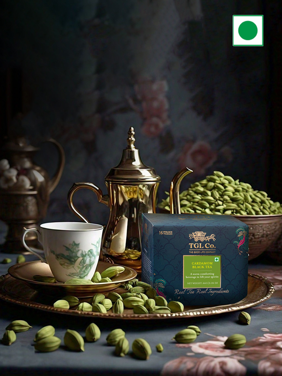 TGL Co. Cardamom Tea Box 16 Tea Bag