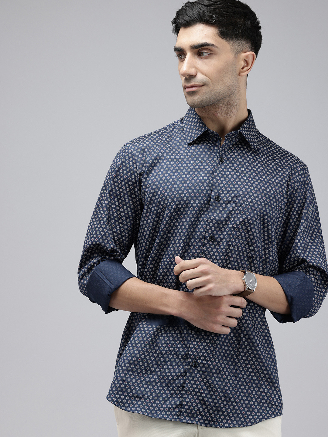 ColorPlus Pure Cotton Floral Printed Casual Shirt