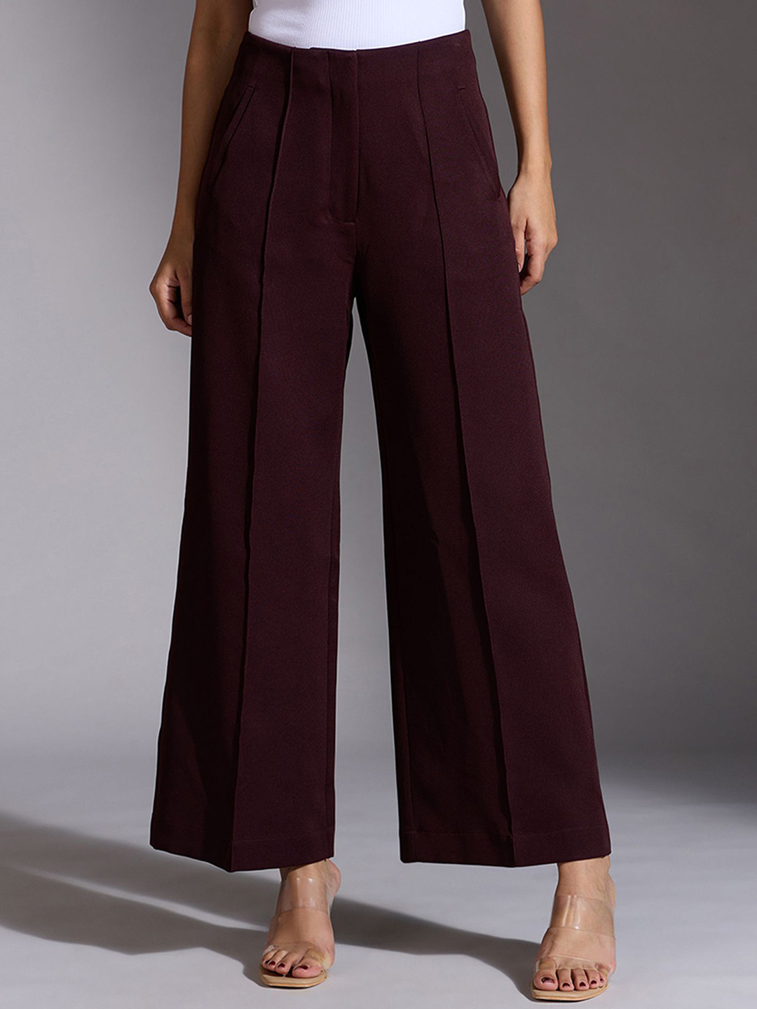 20Dresses Women High-Rise Pleated Wide Leg Trouser
