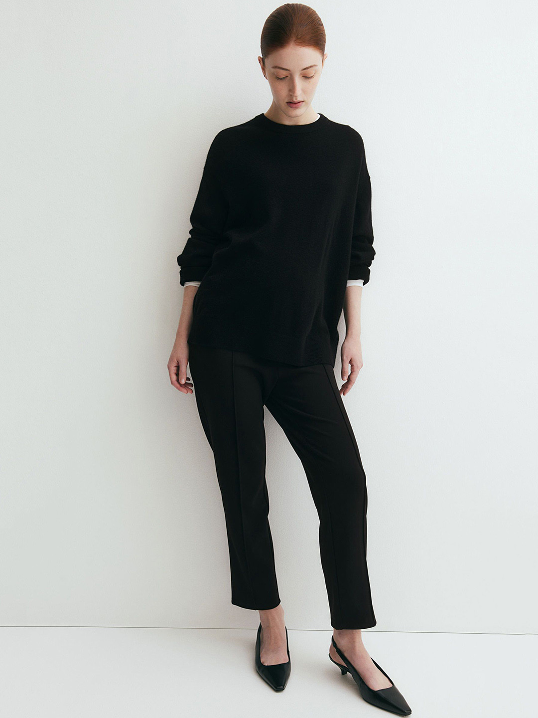 H&M MAMA Crease-Leg Trousers