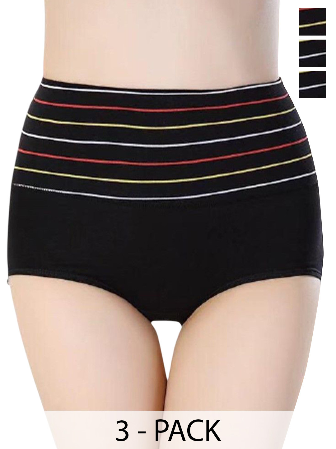 SHREE GANESH FASHION Pack Of 3 High Rise Hipster Briefs - 2076 PO3 BBB-M