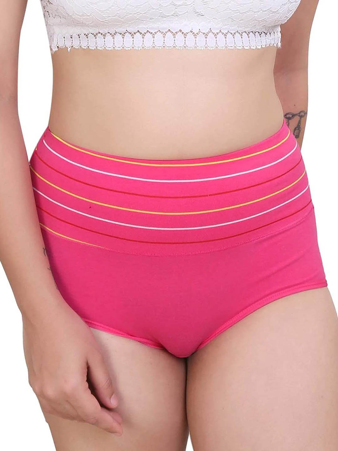 SHREE GANESH FASHION Women Striped Cotton Hipster Briefs 2076-PK_001-M