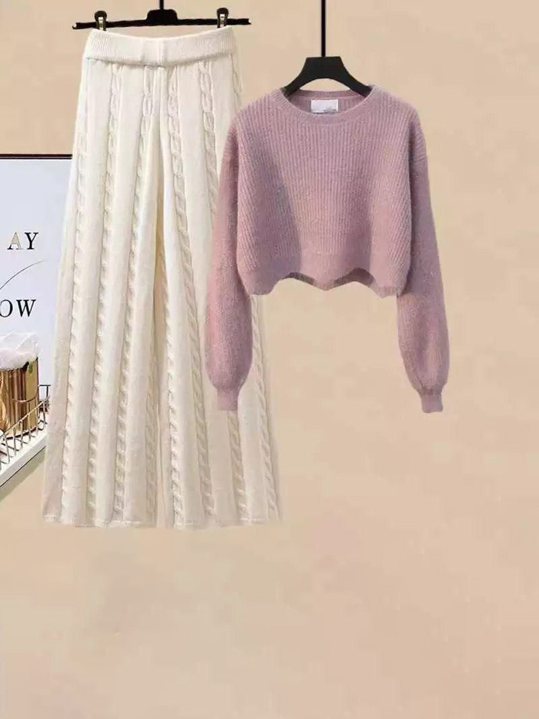 Miss Mosa By Akanksha Women Lavender Meraki Woolen Coord Set
