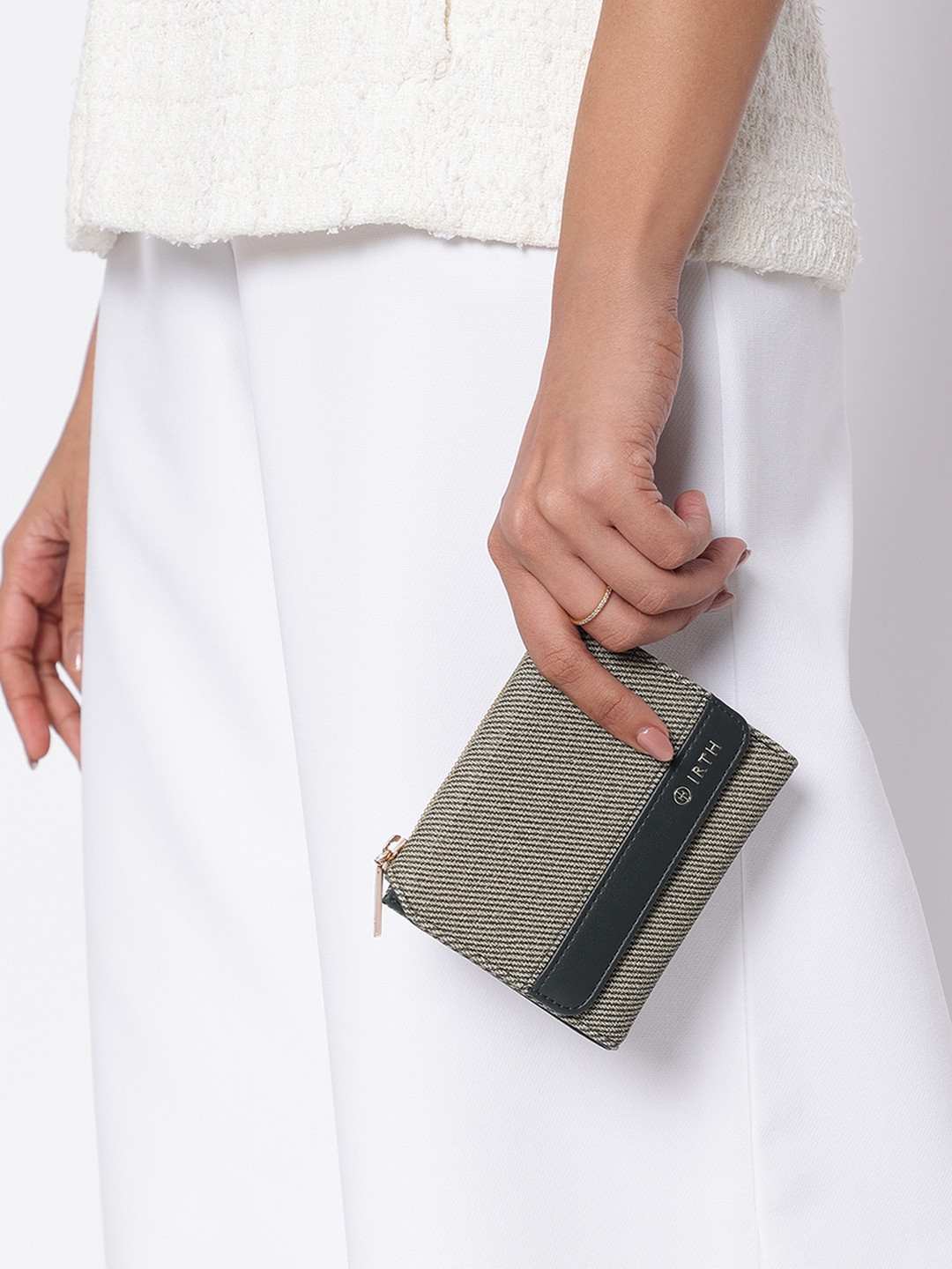 IRTH by House of Titan Women Textured Maple Twines Two Fold Wallet