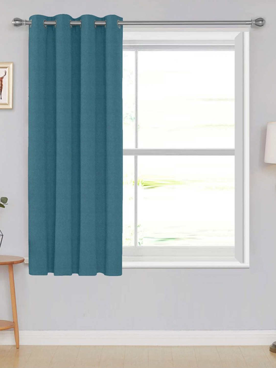 Divine Casa Blue Black Out Window Curtain
