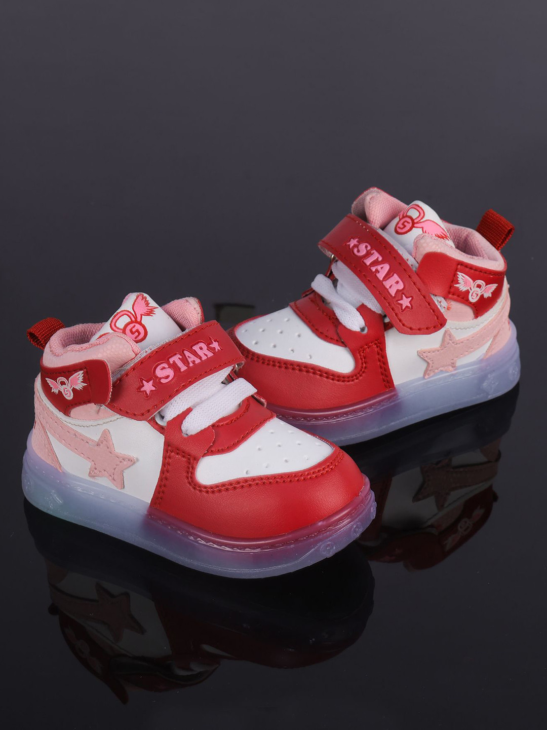 FEETWELL SHOES Kids Velcro LED Sneakers