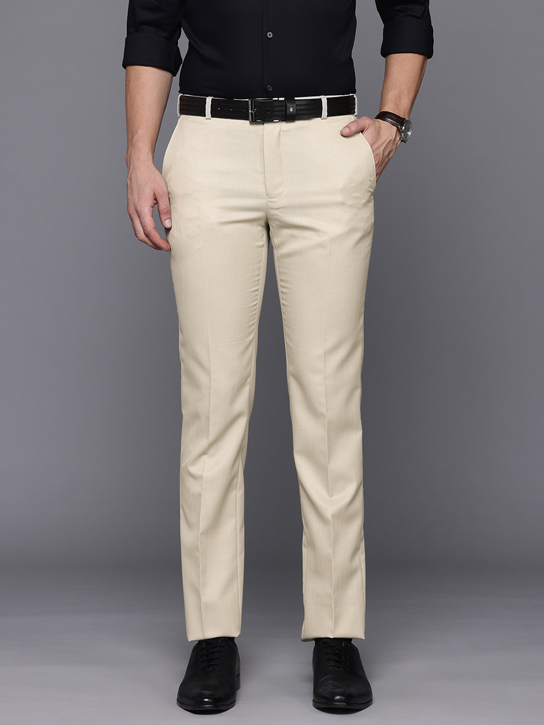 Raymond Men Regular Fit Formal Trousers