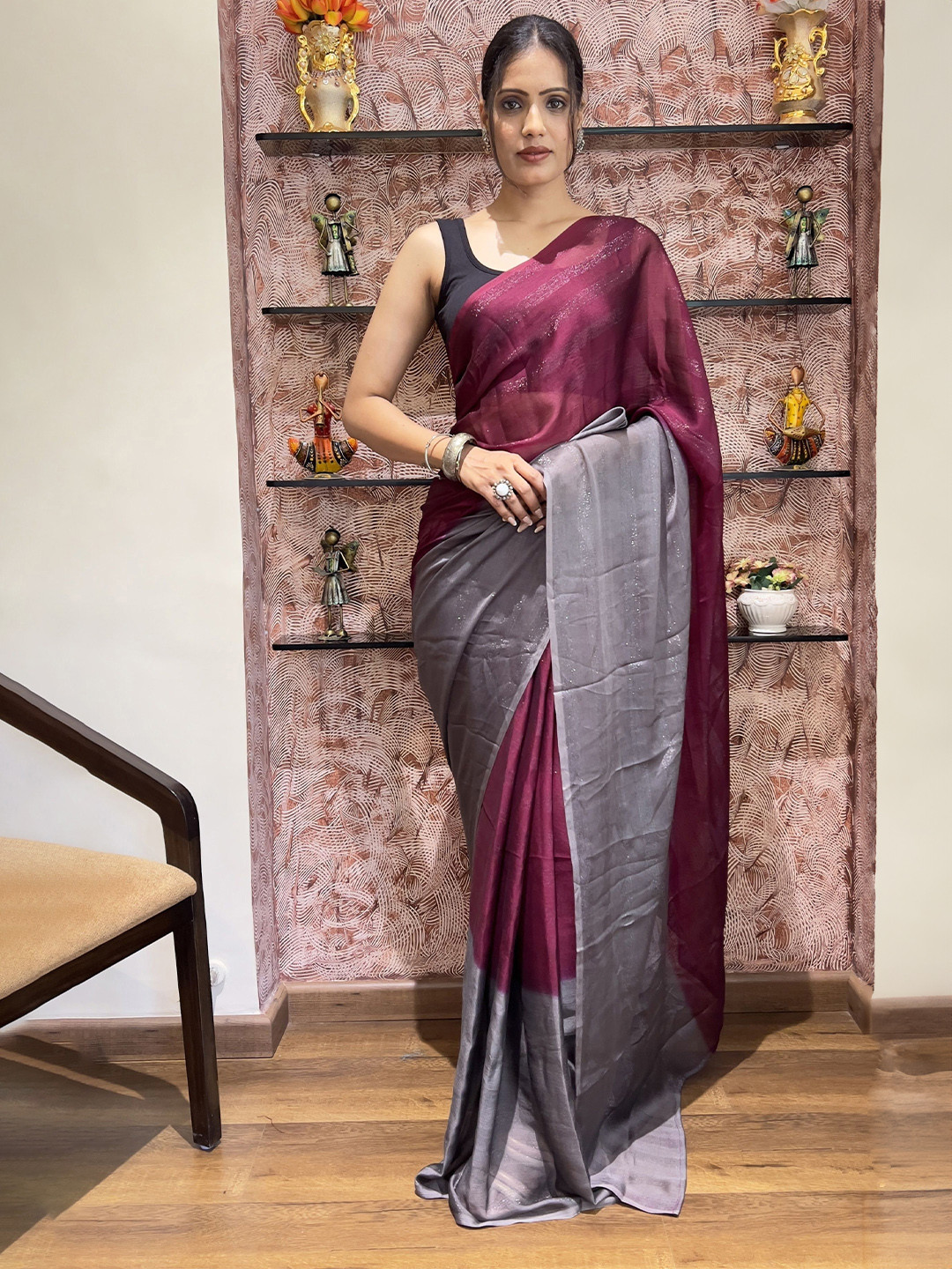 Upalksh Colourblocked Kota Saree