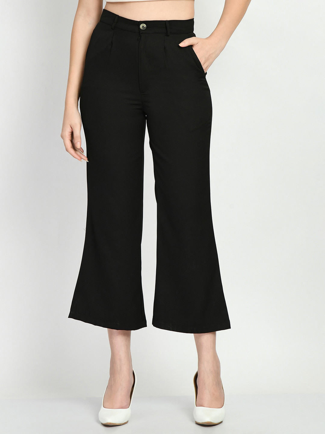 COATTIRE Women Tailored Mid-Rise Regular Fit Trousers