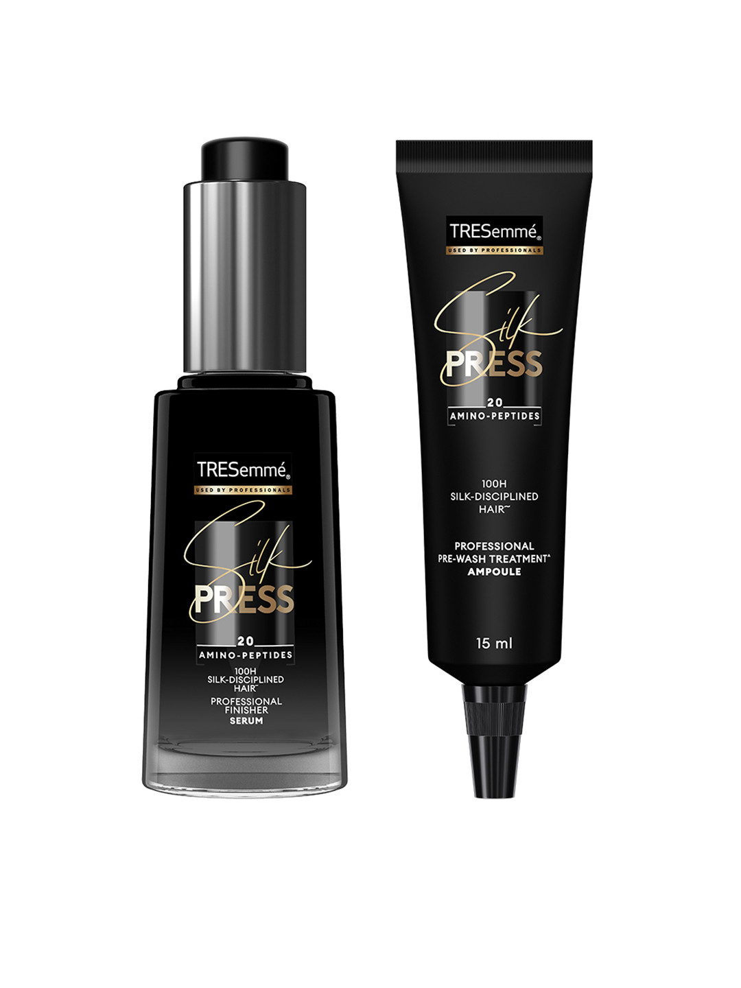 TRESemme Silk Press Pre-Wash Hair Cream Ampoules 15ml each & Hair Serum 38ml