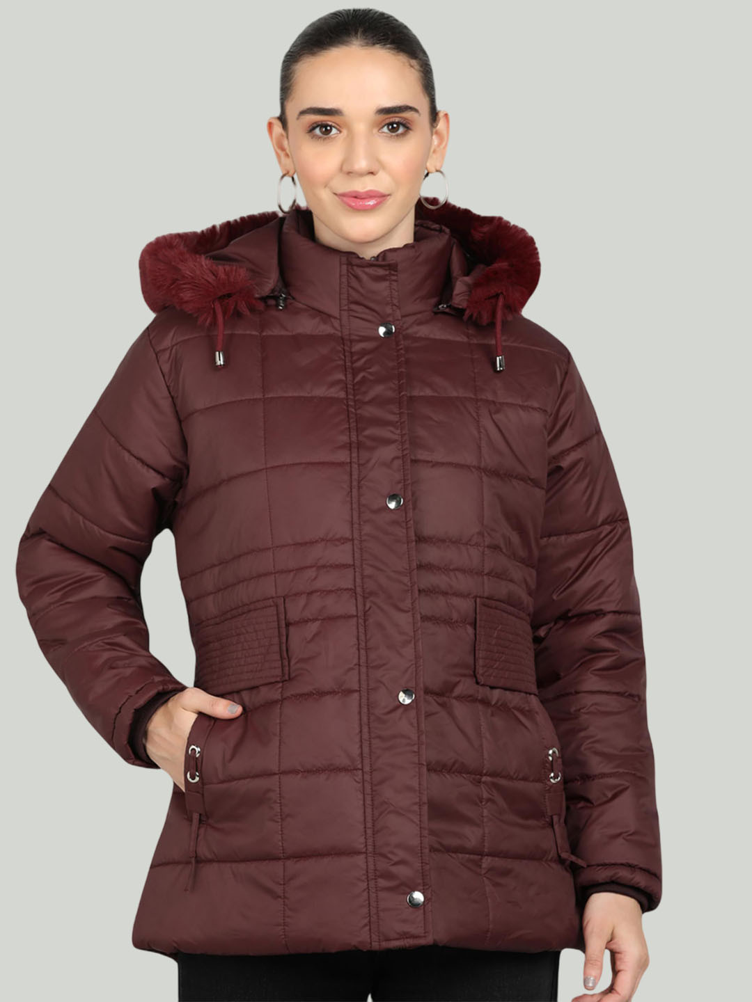 ELLIPSE Women Longline Hooded Padded Jacket
