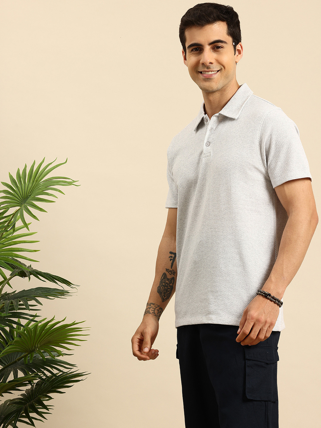 Mast & Harbour Self Designed Polo Collar T-shirt