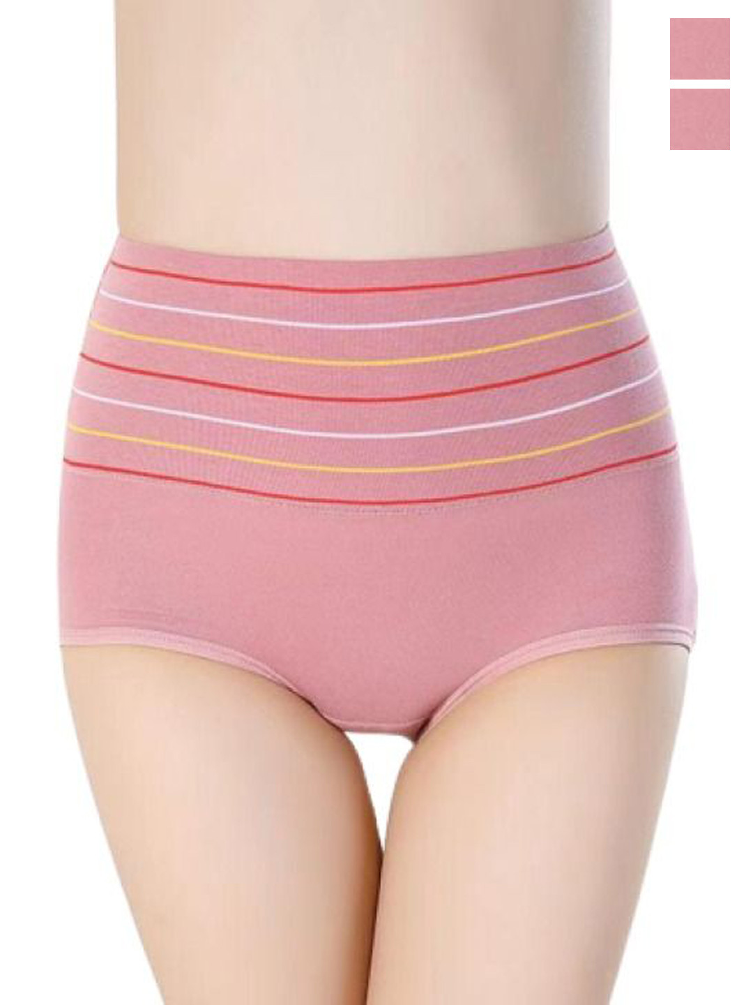 SHREE GANESH FASHION Women Pack Of 2 Striped High Rise Anti Microbial Hipster Briefs