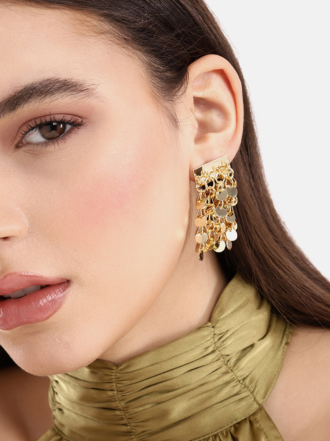 DressBerry Circular Chandelier Drop Earrings