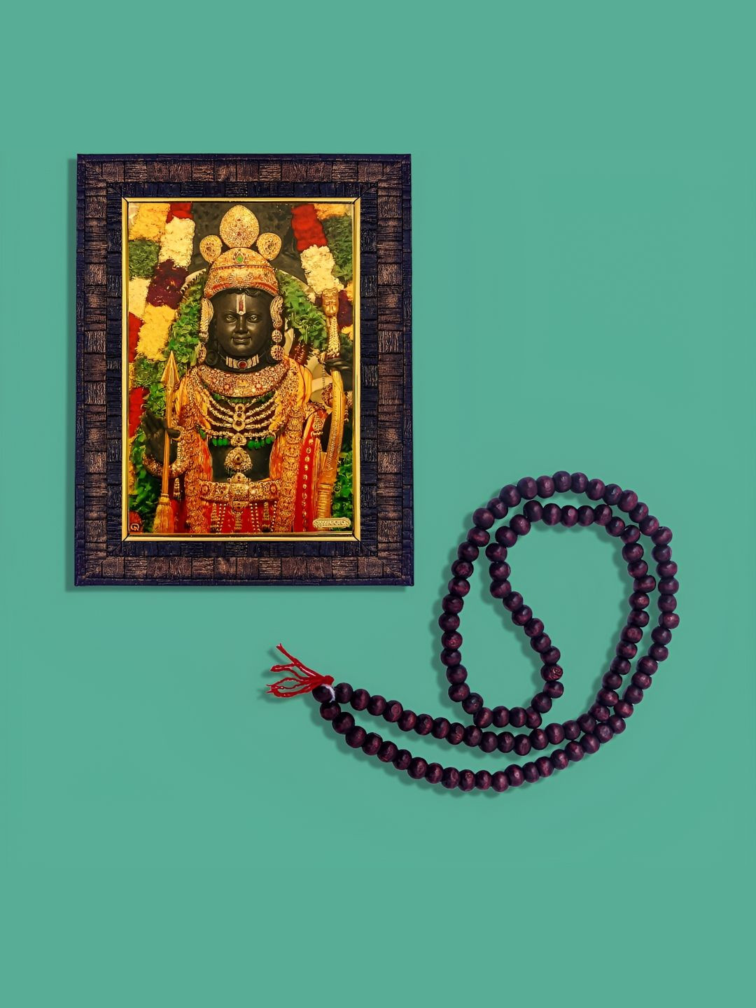 Hawai Bhagwan Ram Wood Wall Square Photographs Wall Art