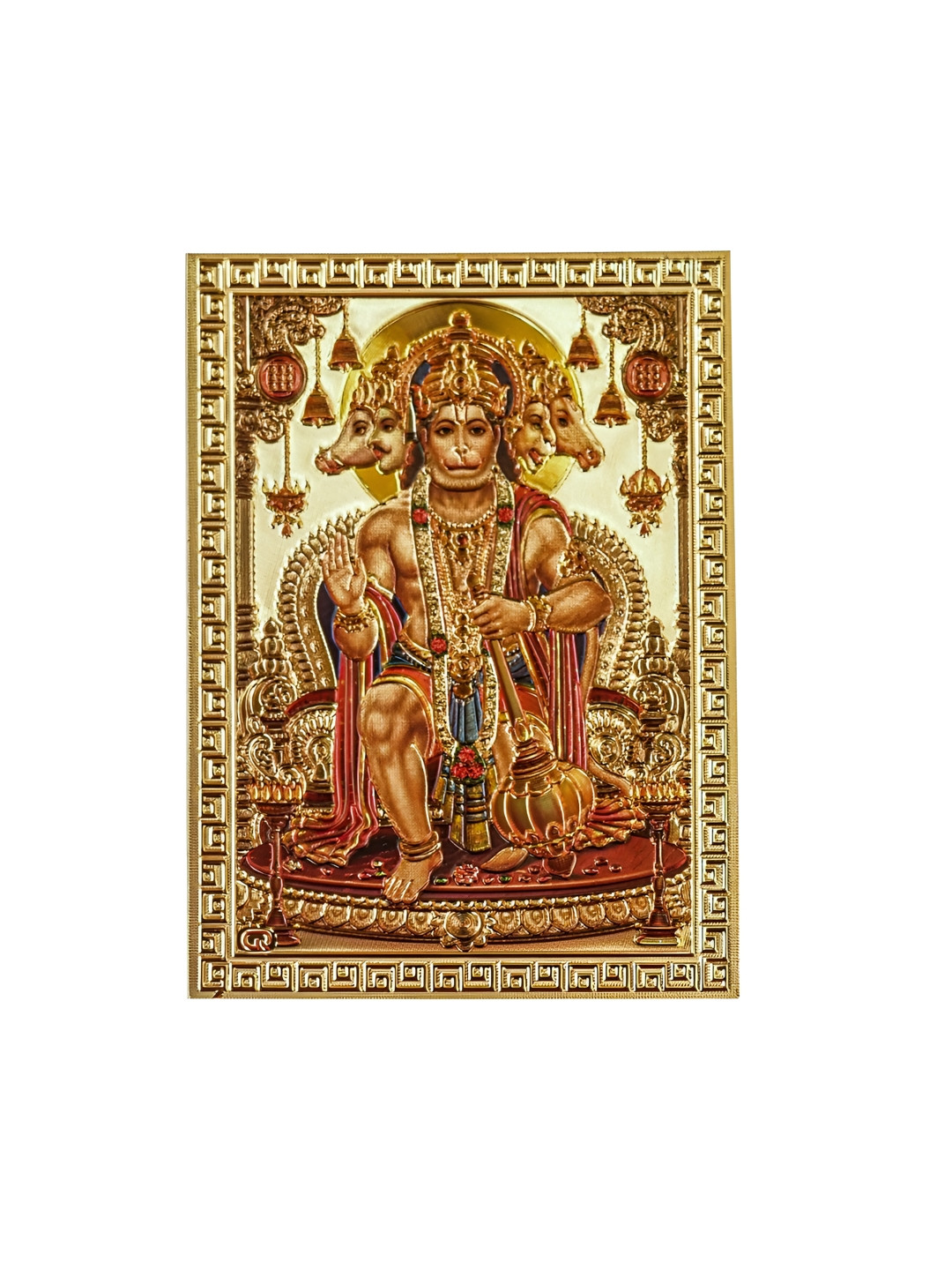 Hawai Panchmukhi Hanuman Paper Wall Rectangle Photographs Wall Art -3.5 x 2.5 In