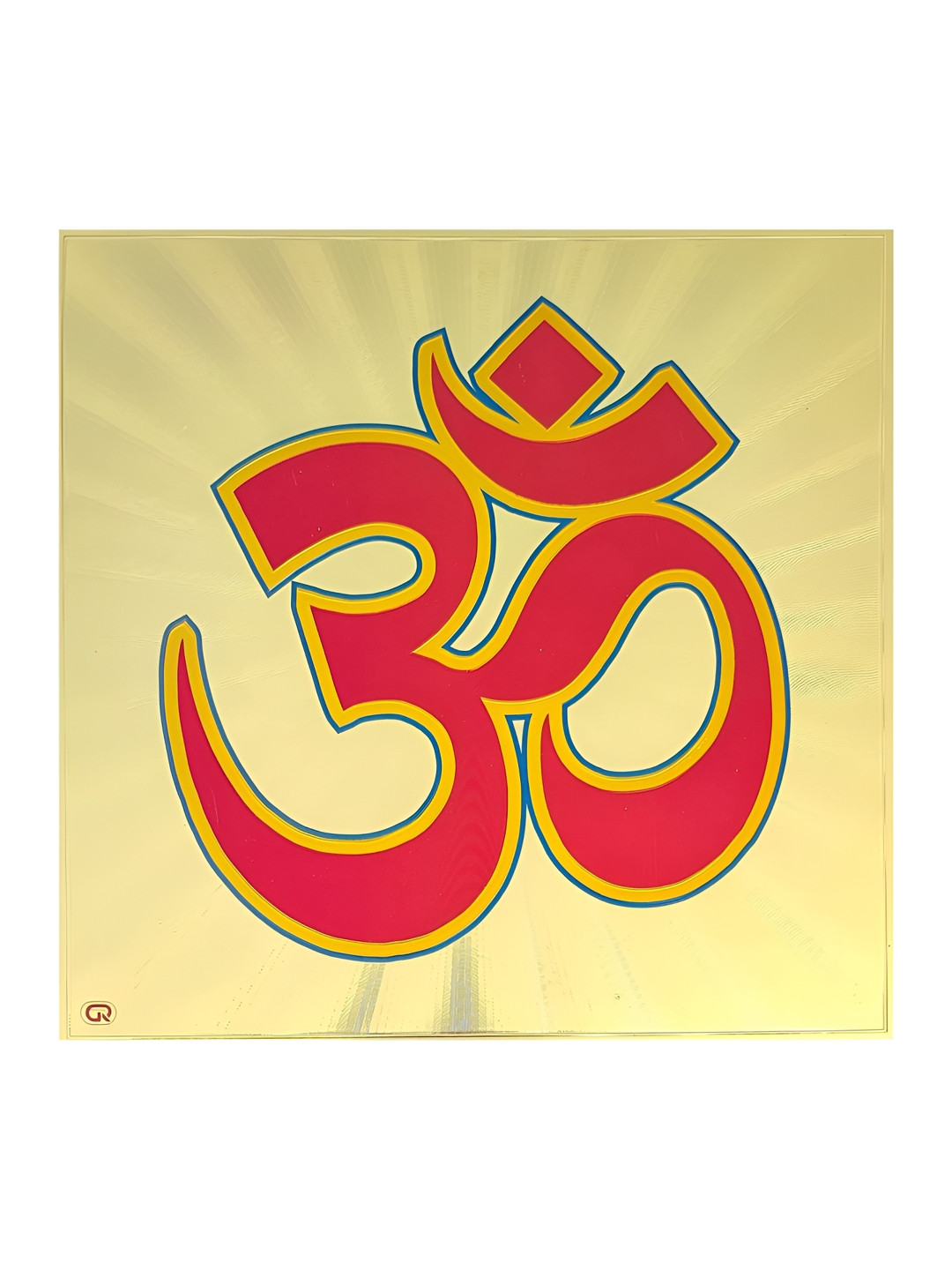 Hawai Om 24k Gold Plated Paper Wall Square Paintings Wall Art - 9x9In