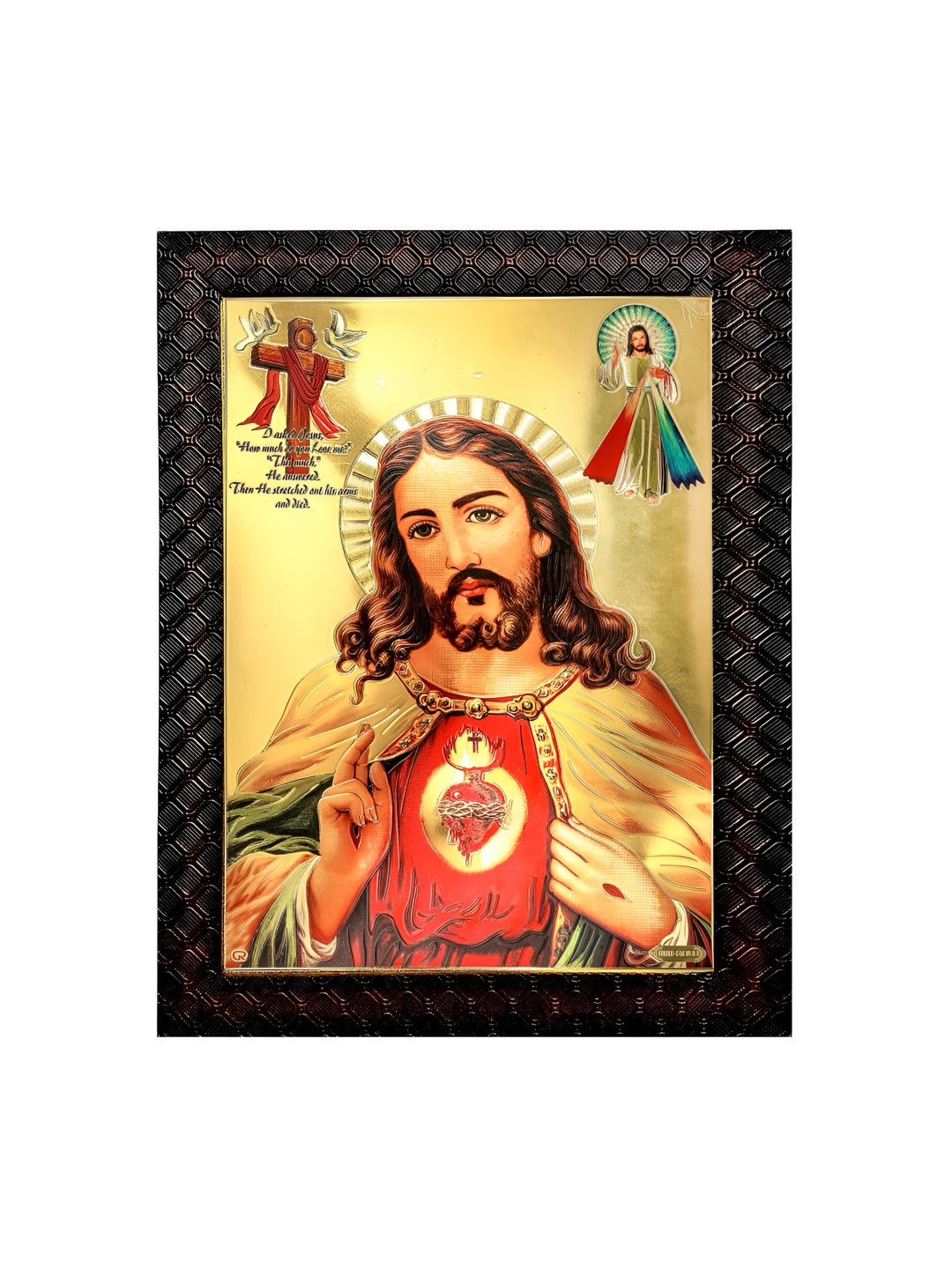 Hawai Jesus Christ Wood Wall Rectangle Paintings Wall Art - 13.9x10.03In