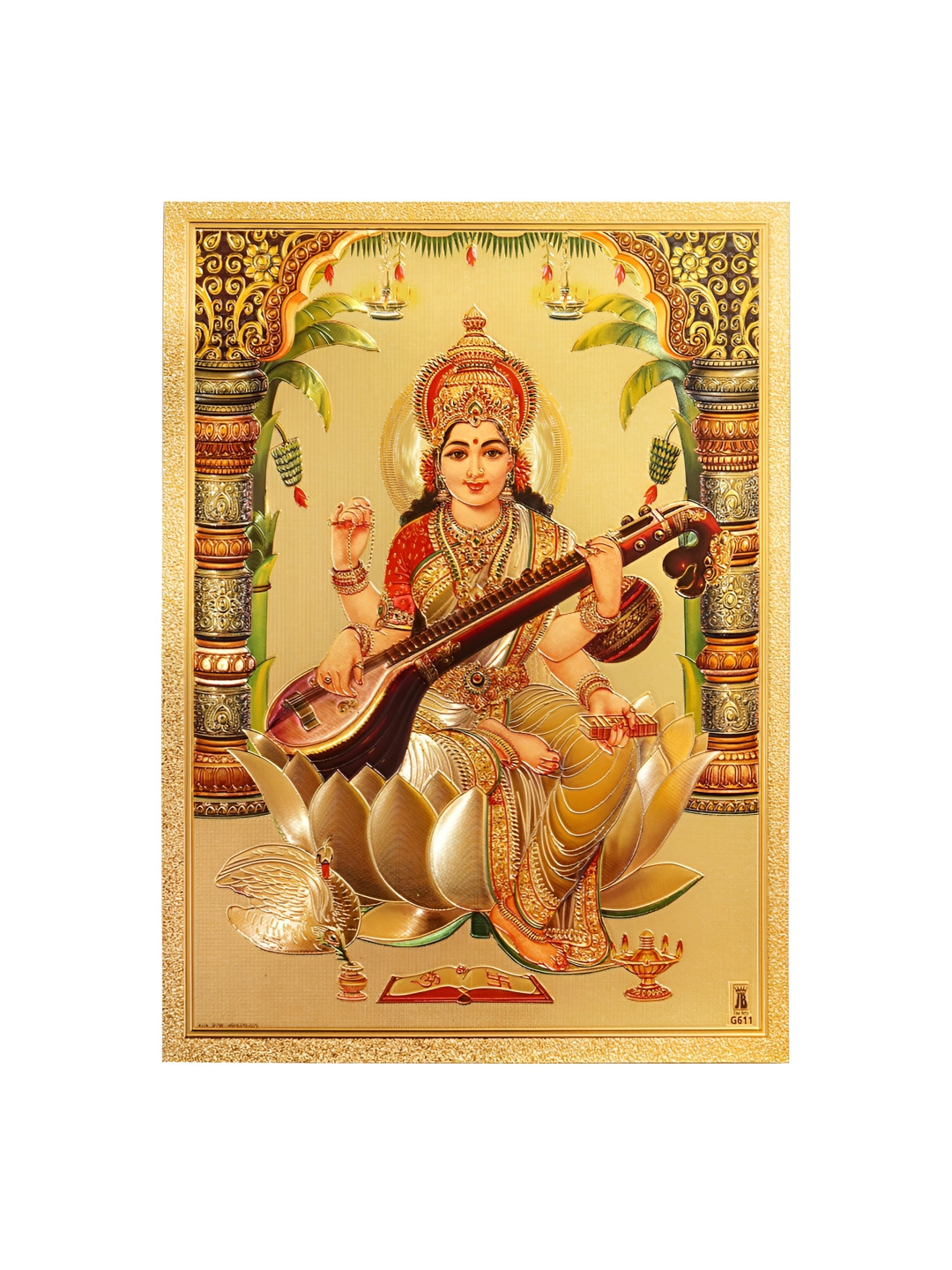 Hawai Goddess Saraswati Paper Wall Rectangle Photographs Wall Art - 7 x 5 in