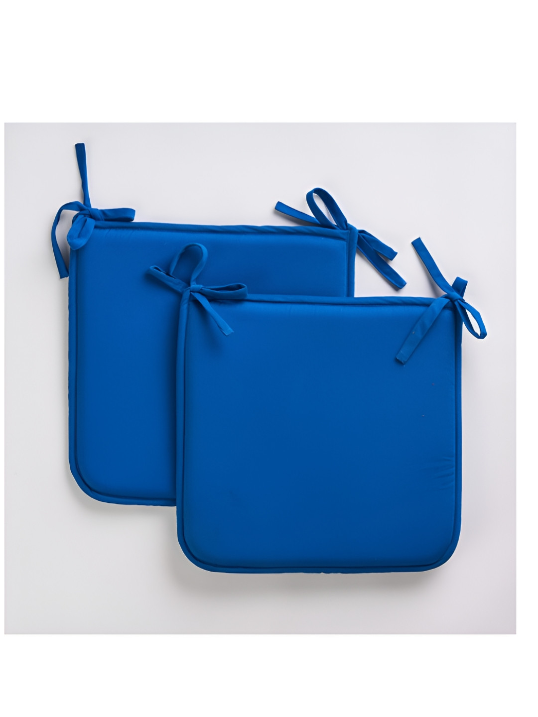 SKANDA FAB Set Of 2 Classic Blue Pure Cotton Foam Chair Pad