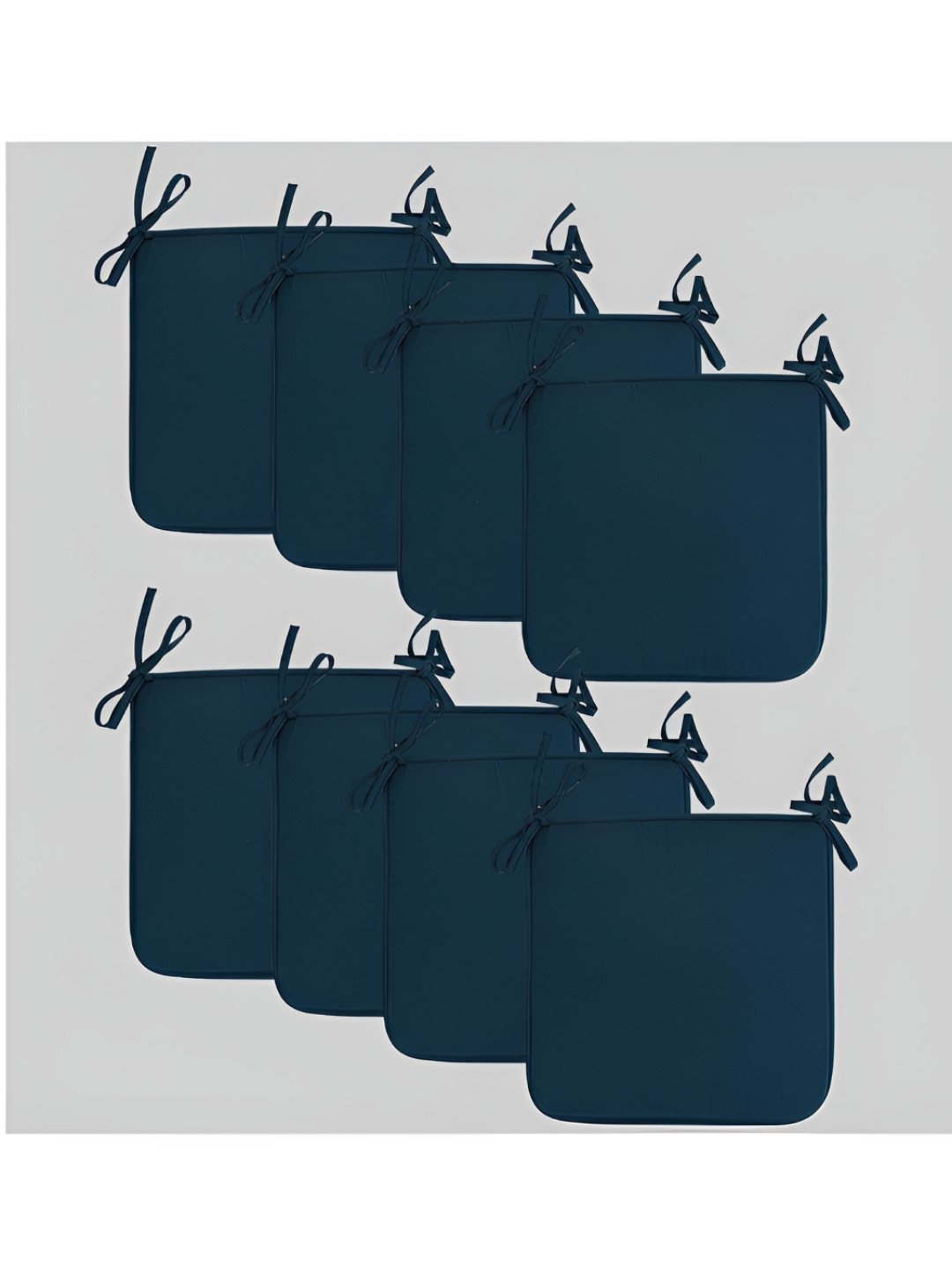 SKANDA FAB Set Of 8 Botanical Green Pure Cotton Foam Chair Pad