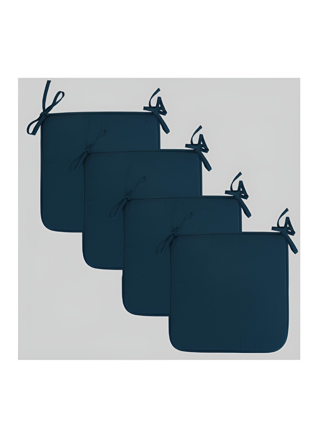 SKANDA FAB Set Of 4 Botanical Green Pure Cotton Foam Chair Pad