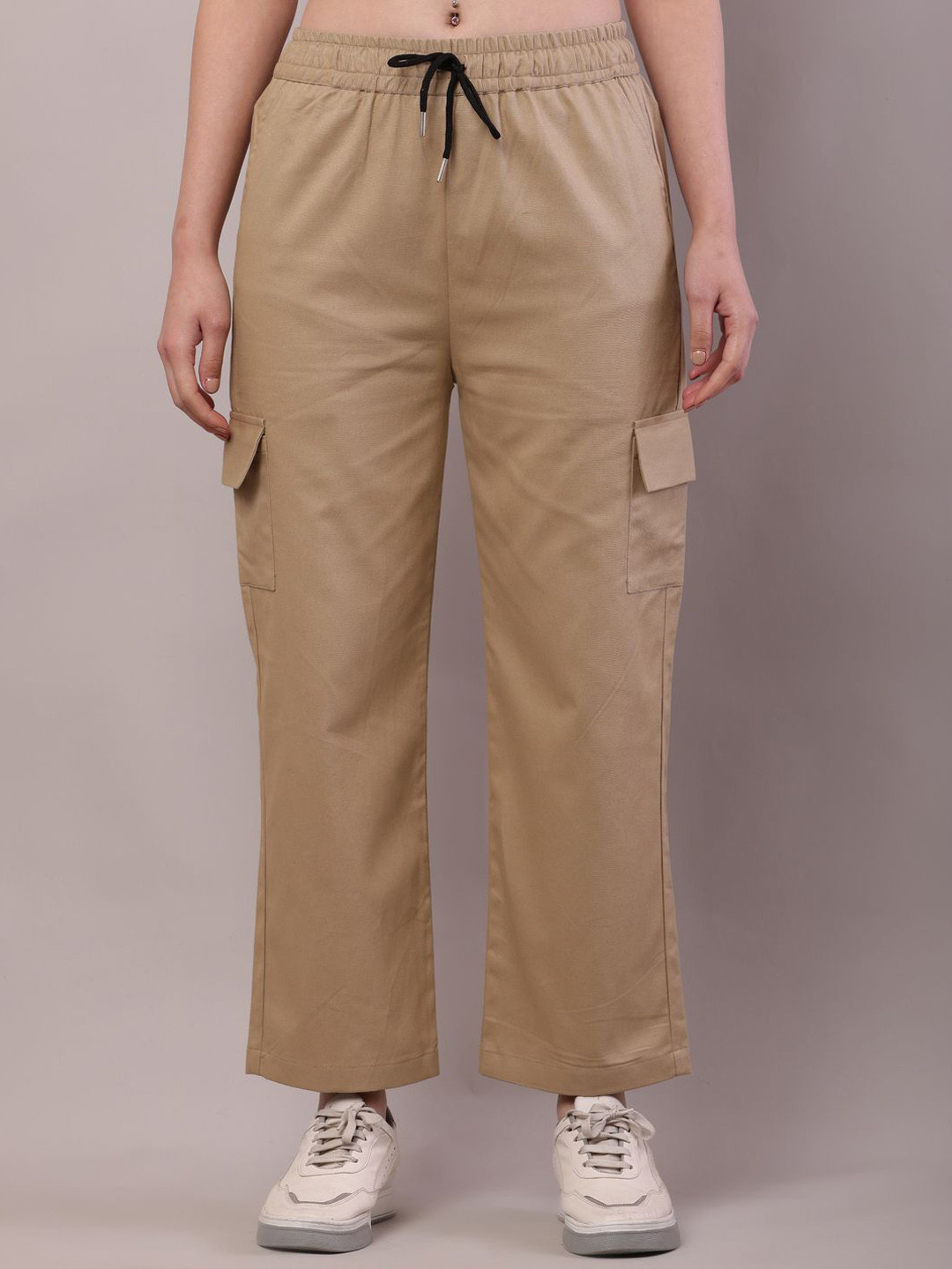 Sellingsea Women Regular Fit Mid-Rise Cargo Styles Trousers