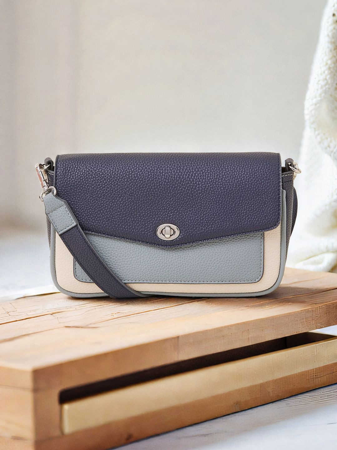 Accessorize Women Colourblock Faux Leather Sling Bag