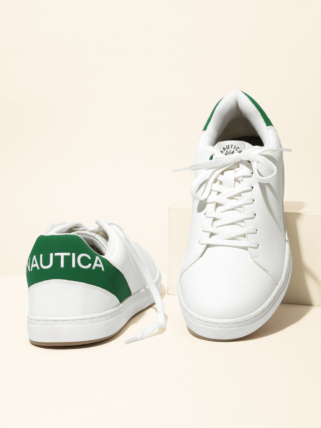 Nautica Men Brand Logo Print Everyday Sneakers
