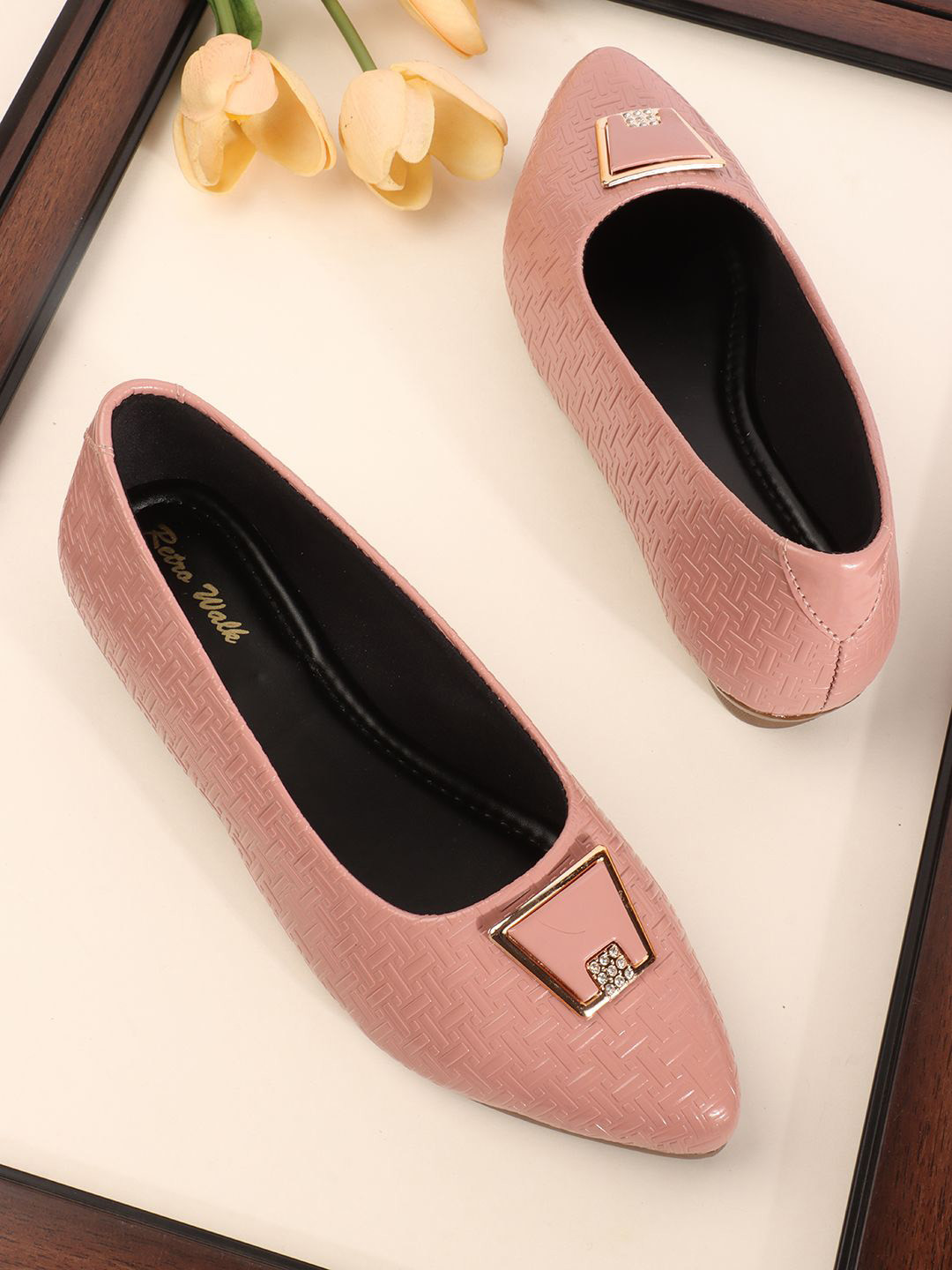 Retro Walk Women Ballerinas with Buckles Flats