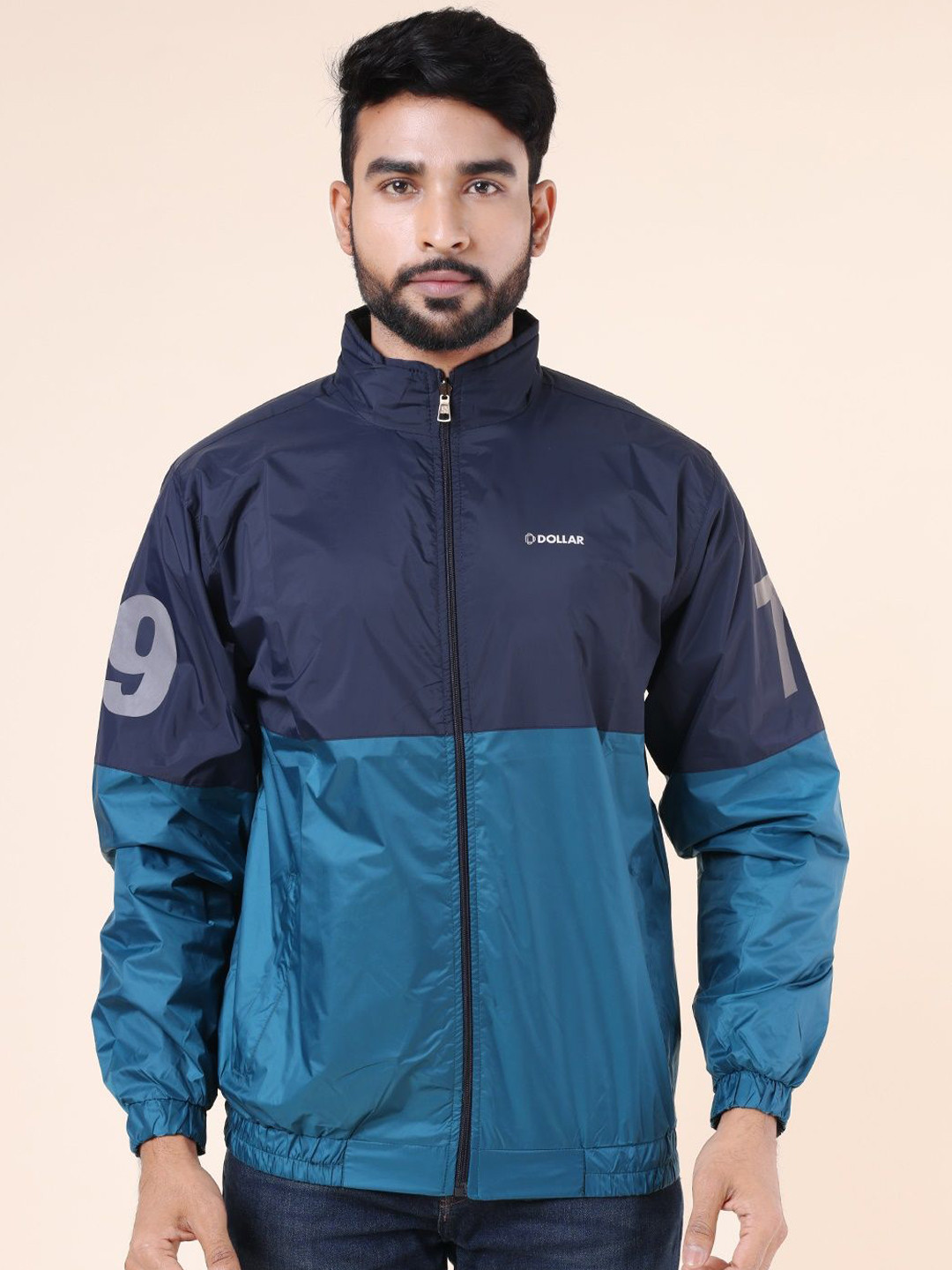Dollar Men Reversable Light Weight Windcheater Jacket with UV Protection and Pockets