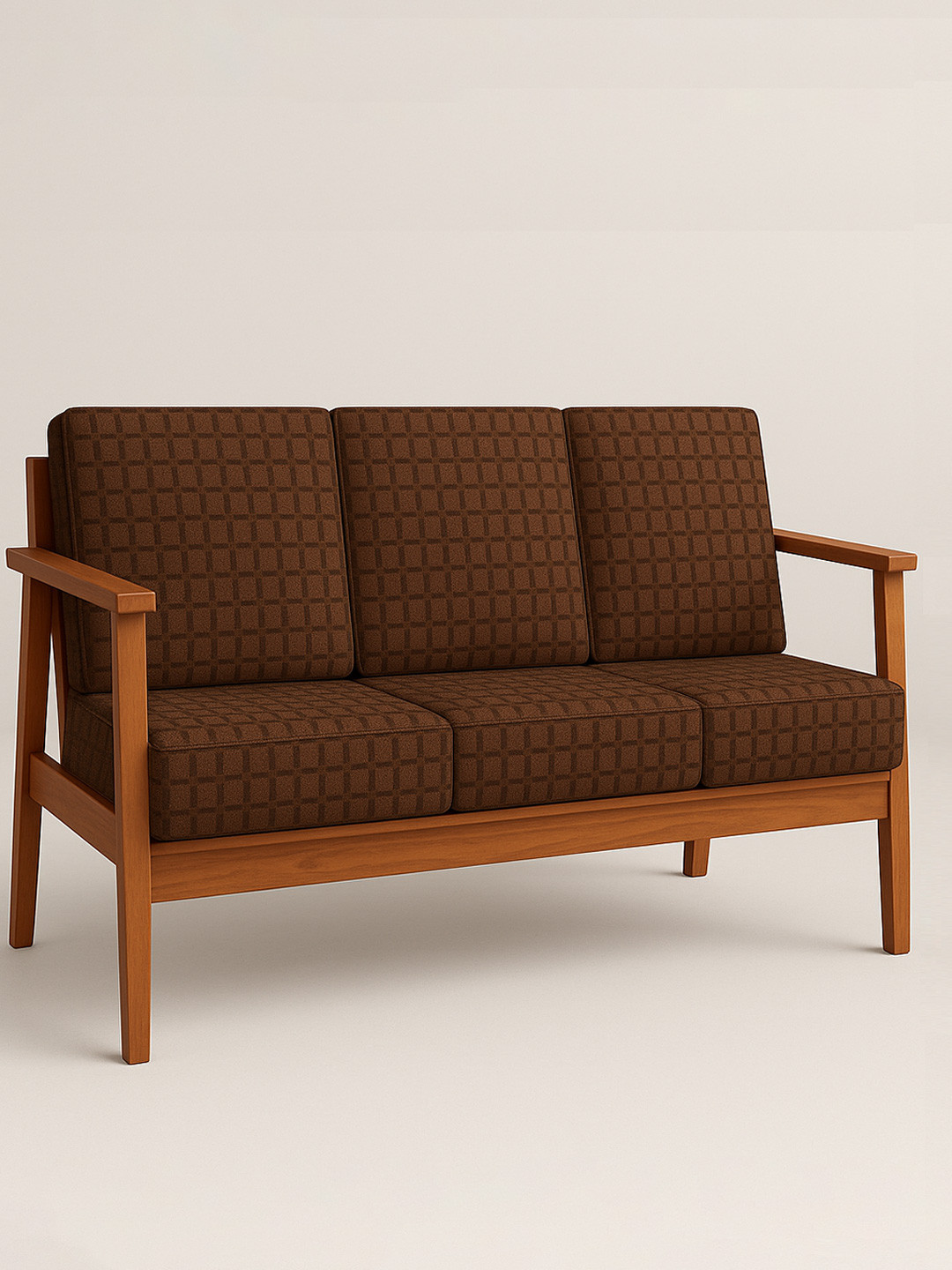 Aura Brown Stretchable  6 Pieces Solid Sofa Slipcovers