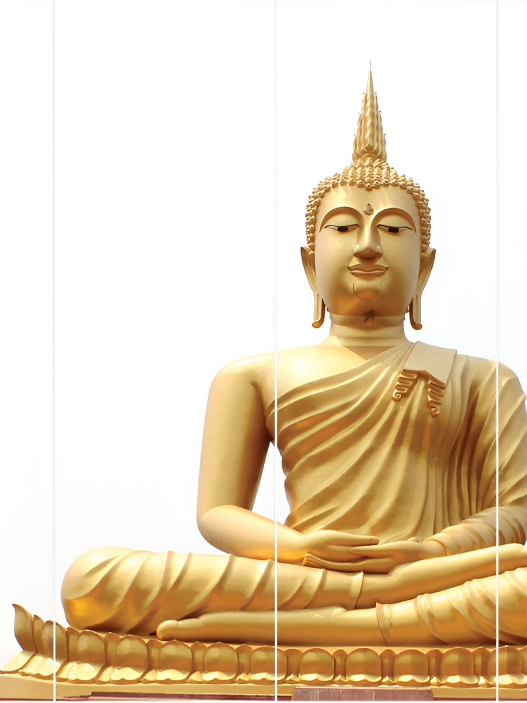 Inephos Gold 5 Piece Religious Printed Paper Vinyl Wall Art