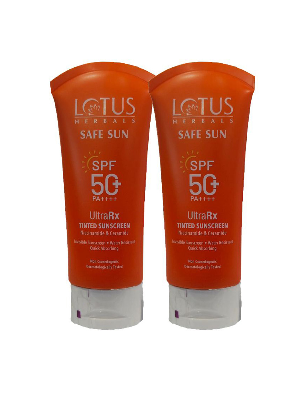 Lotus Herbals Safe Sun Set Of 2 UltraRx Tinted Sunscreen Spf-50 - 50 g Each