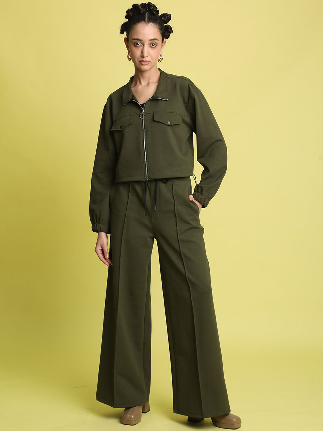 Bene Kleed Relaxed Jacket With Trousers Coord Set
