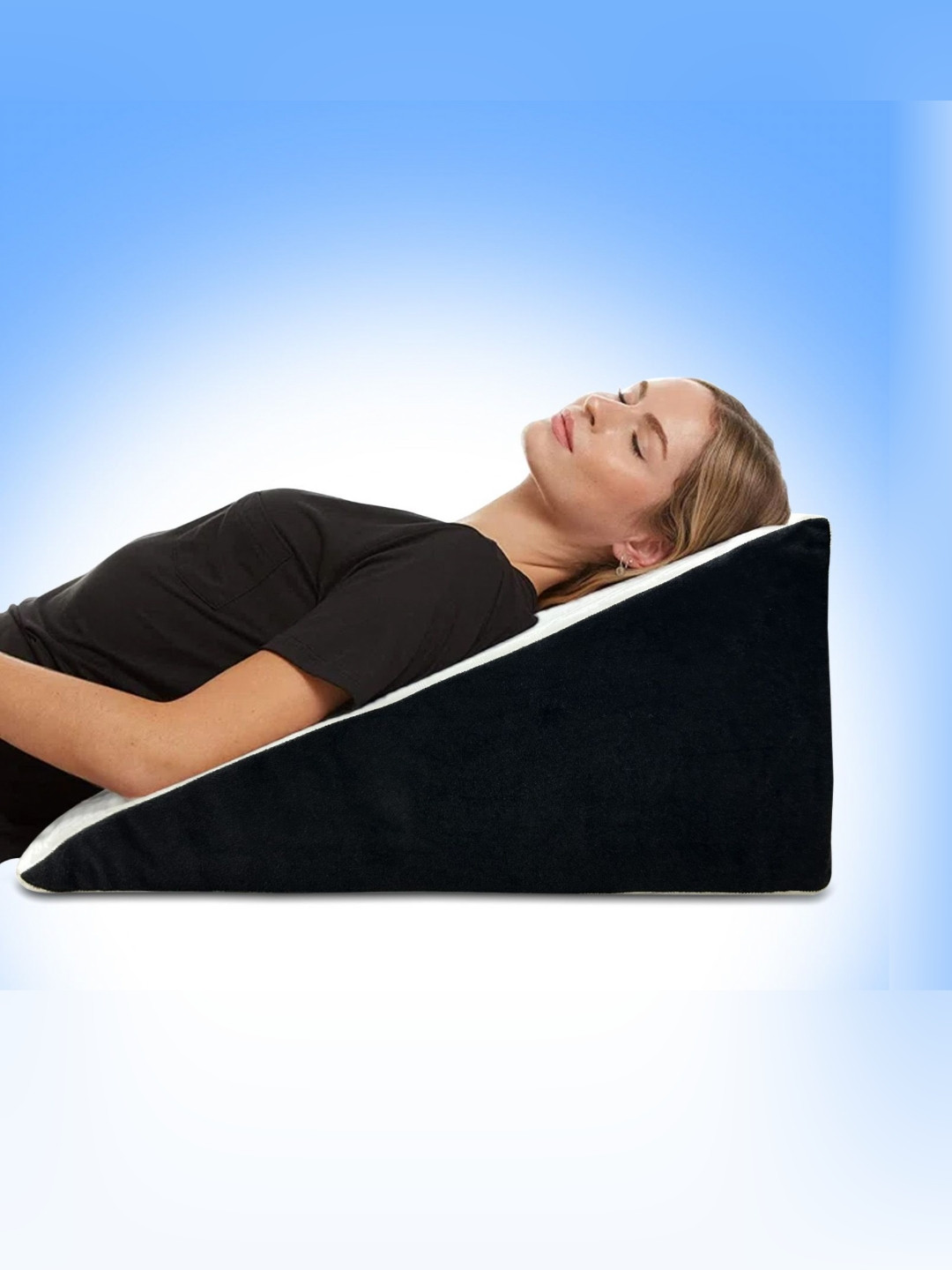 Sleepsia White Solid Polyester Medium Memory Foam Therapedic Pillow-12.7 x 45.5 x 46 cm