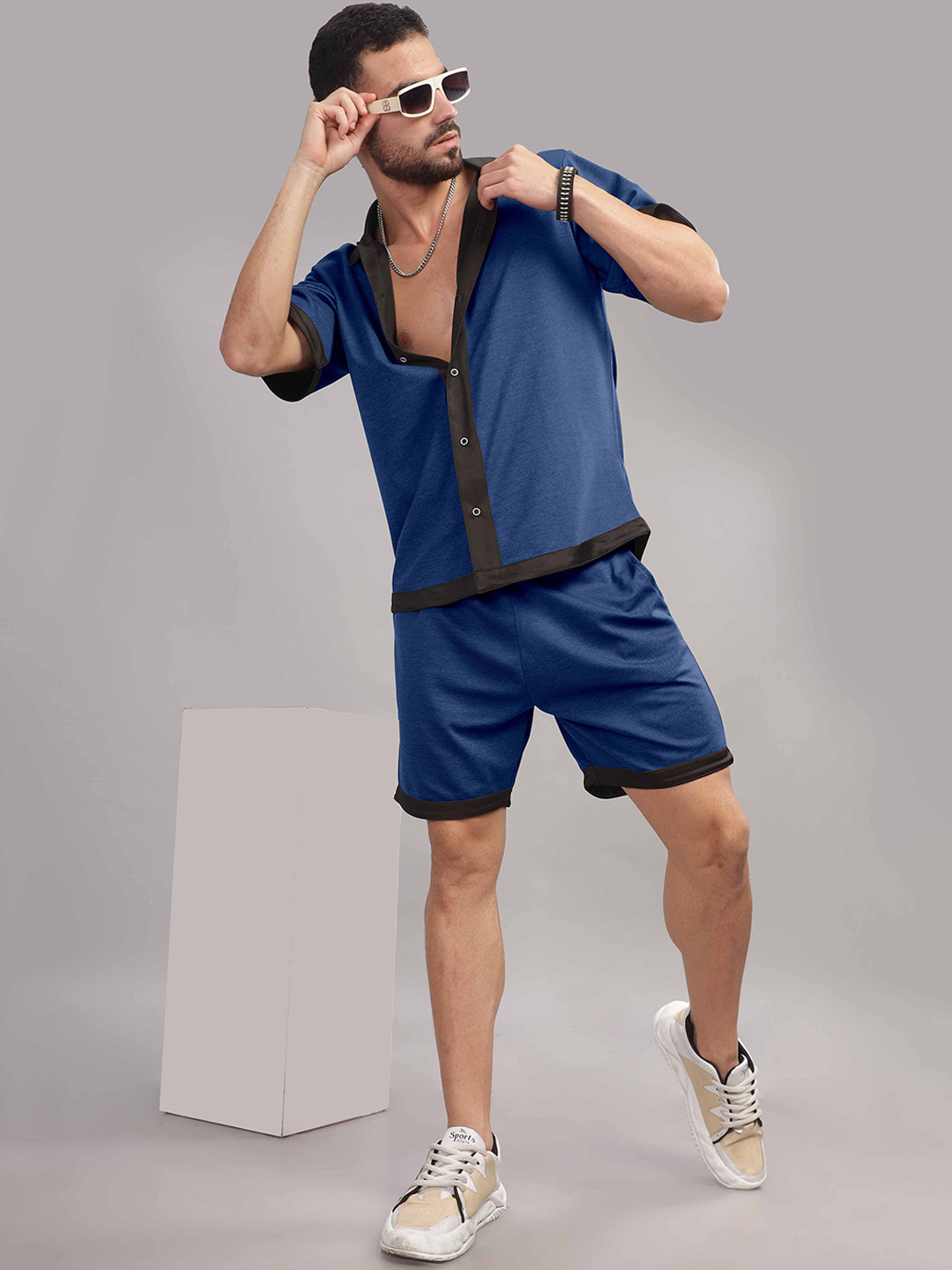 TRIBE Short Sleeves Shirt With Shorts