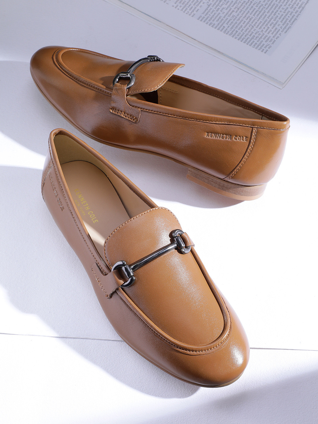 Kenneth Cole Women Leather  Horsebit Loafers