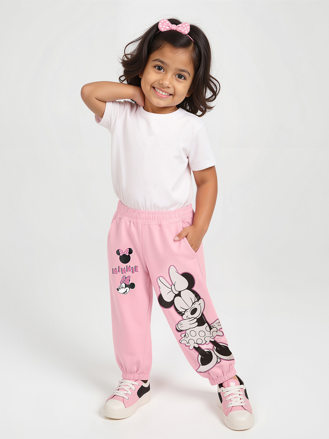 The Souled Store Girls Disney Cutest Minnie Mouse Cotton Joggers
