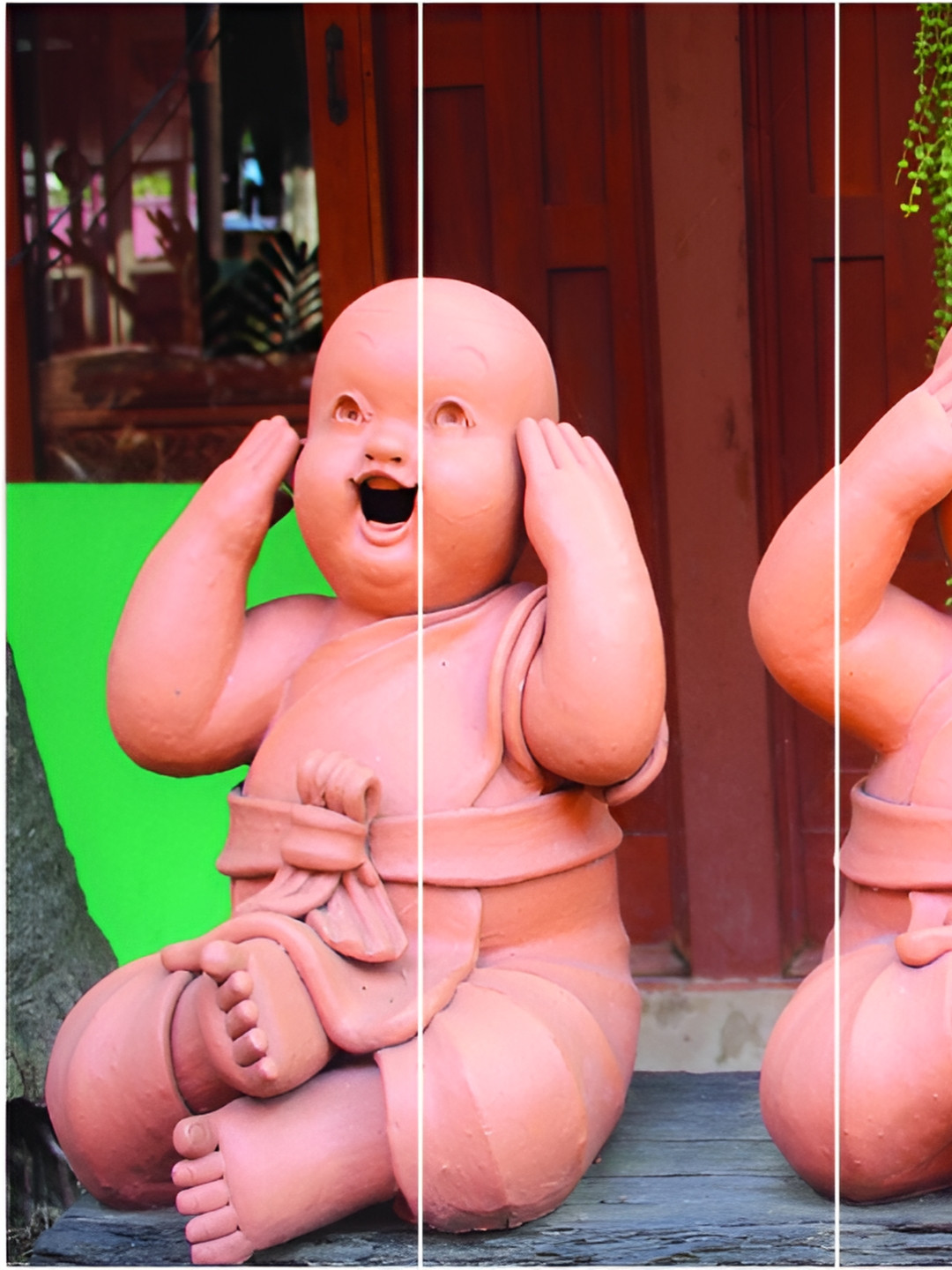 Inephos Brown & Pink 5 Piece Printed Other Paper Vinyl Wall Art