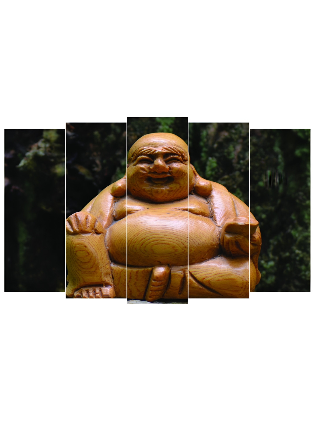 Inephos Brown & Black 5 Pieces Vinyl Photographs Wall Arts