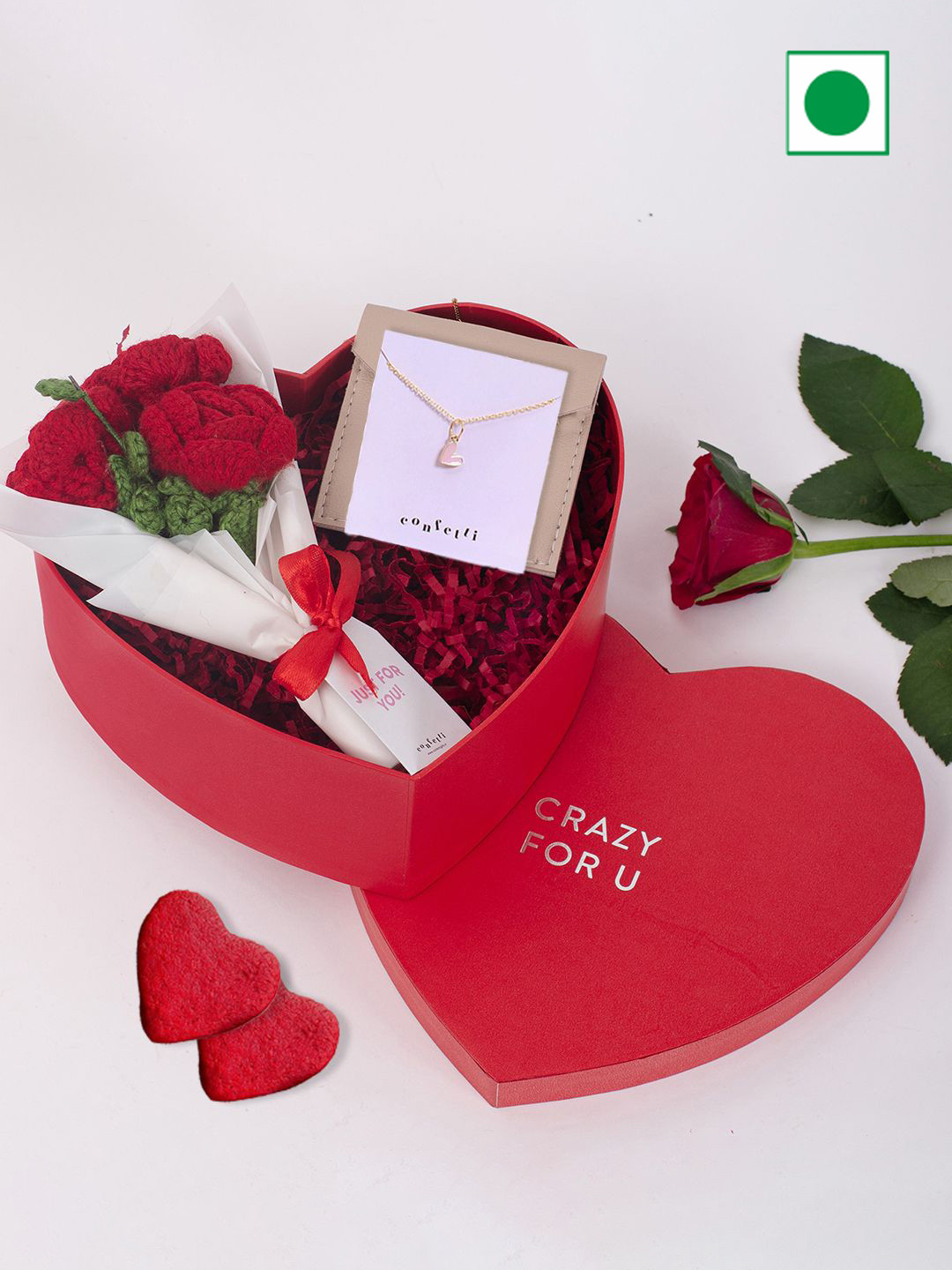 Confetti Gifts Set Of 3 Cookies Valentines Gift