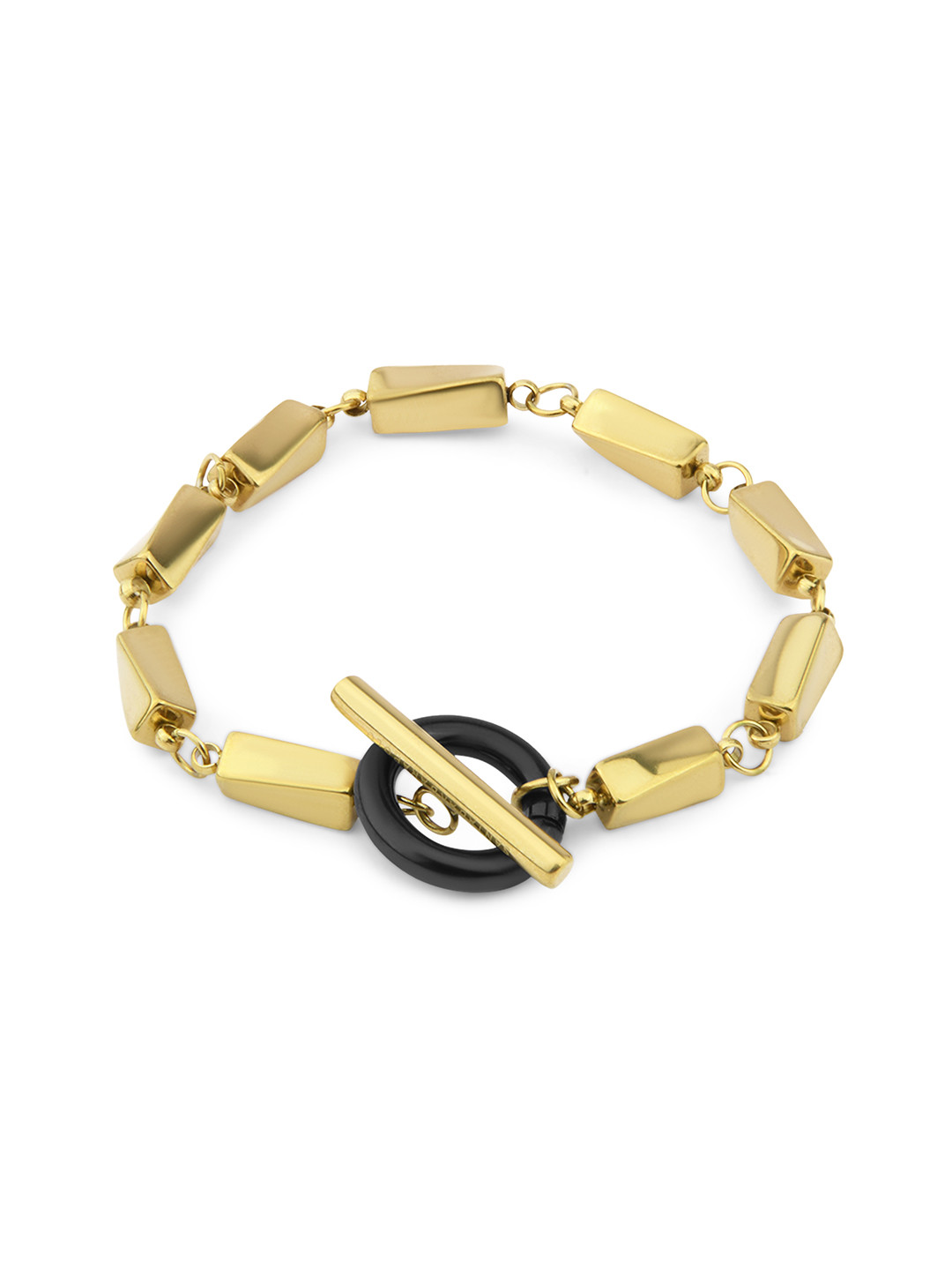 SANTA BARBARA POLO & RACQUET CLUB Gold-Plated Stainless Steel Link Bracelet