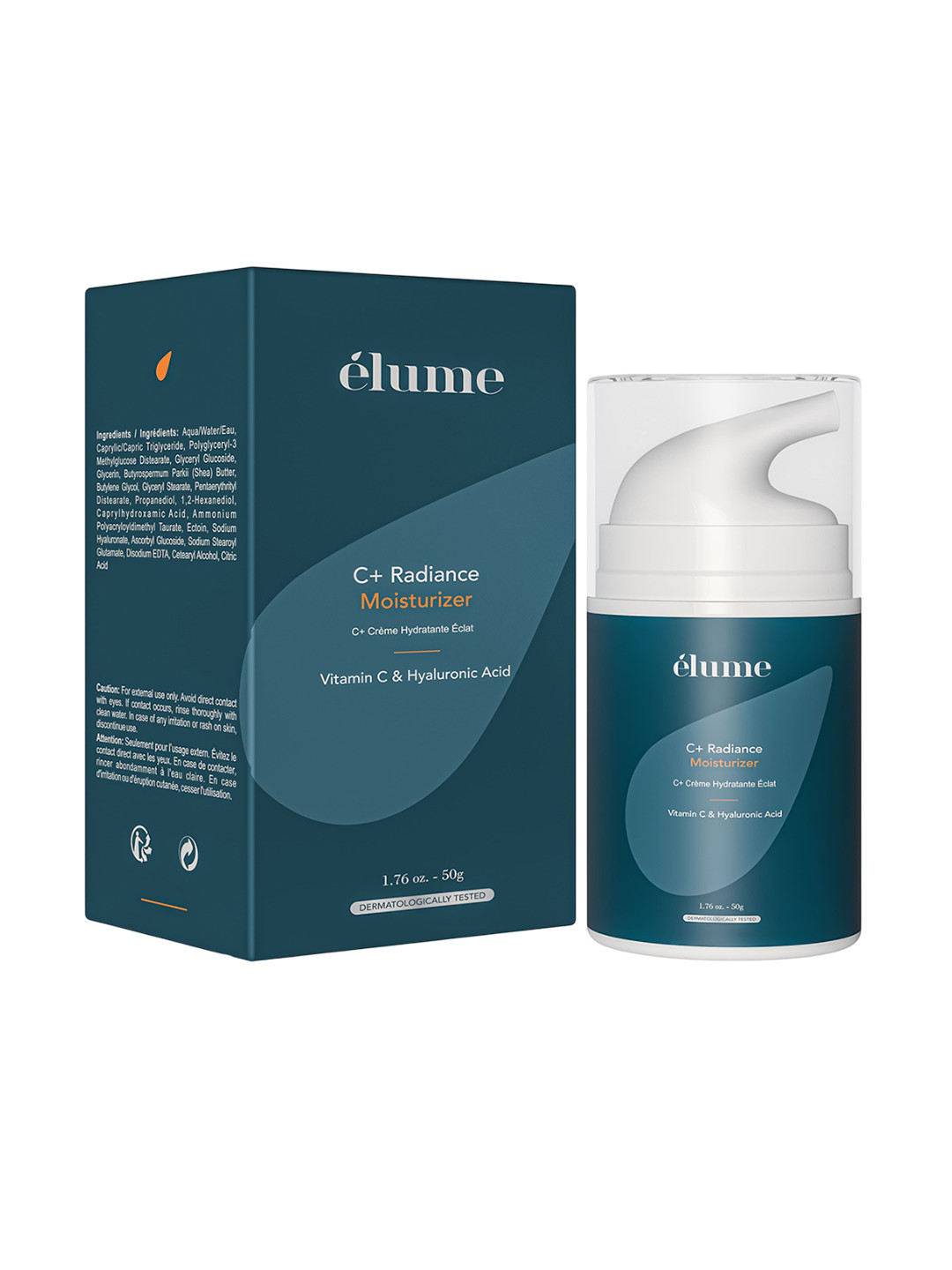 elume C+ Radiance Moisturizer With Vitamin C & Hyaluronic Acid - 50 g
