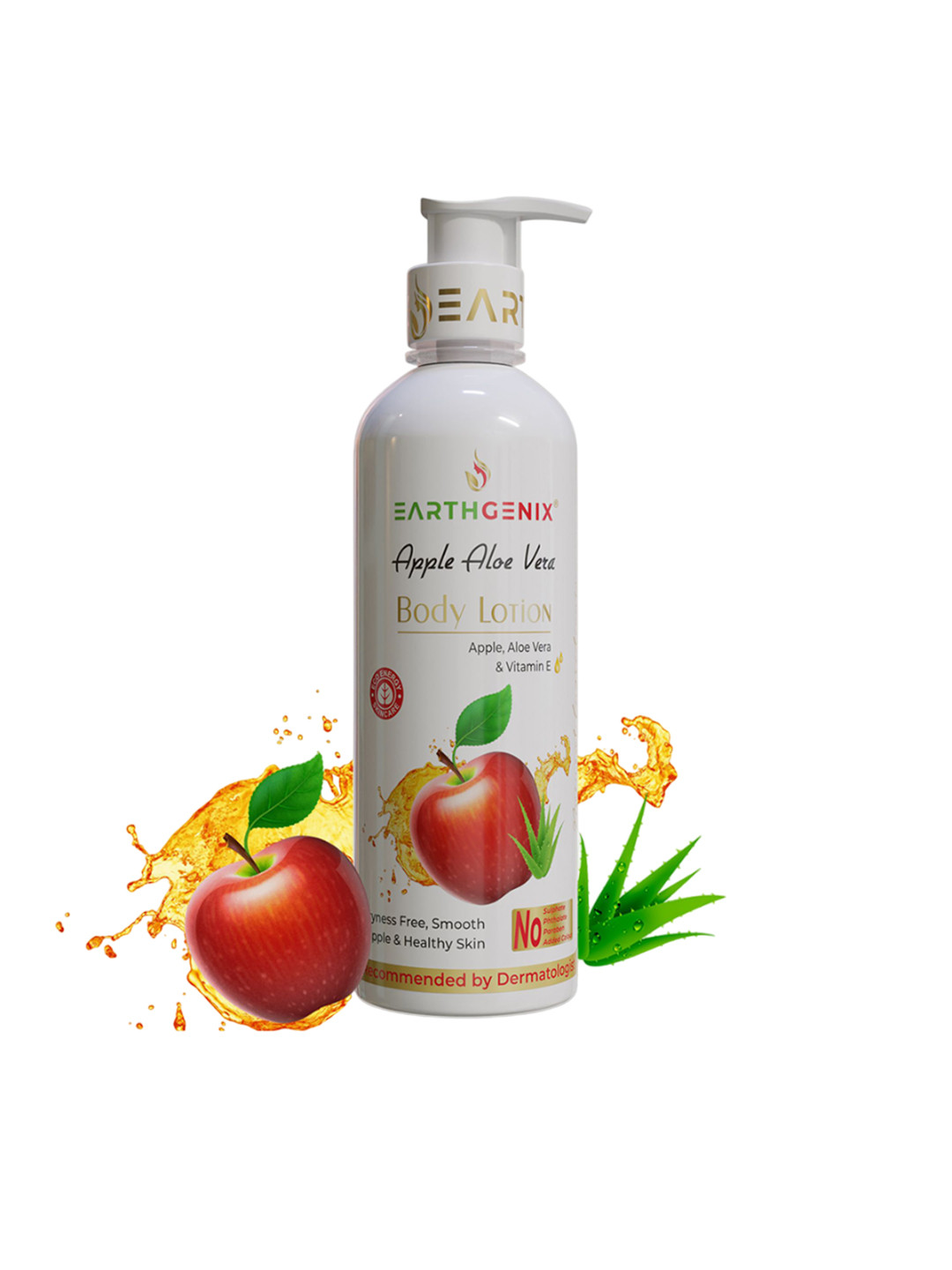 Earthgenix Apple Aloe Vera Body Lotion With Vitamin E- 500 ml