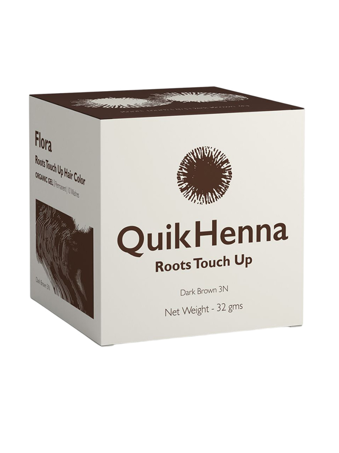QUIKHENNA Flora Roots Touch Up Hair Color - 32 g - Dark Brown 3N